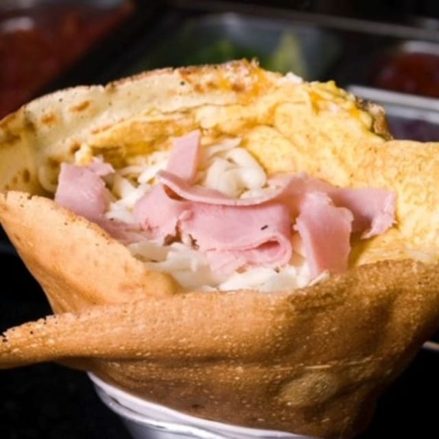 Ham and Cheese Crepe.