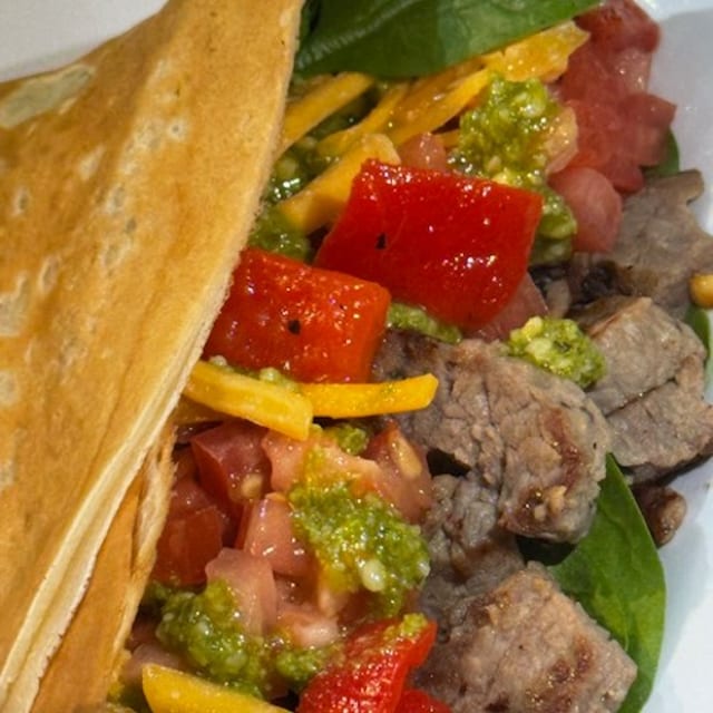 Pesto Steak.